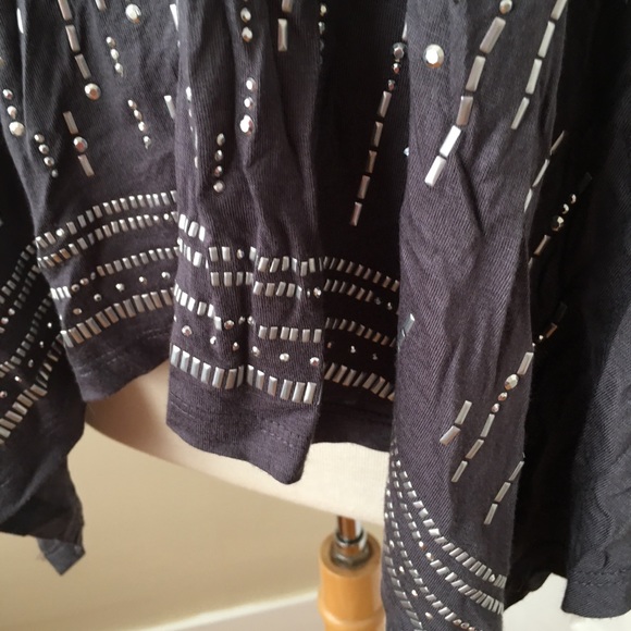 Rock and roll knit tank sparkle rhinestones - Picture 3 of 5